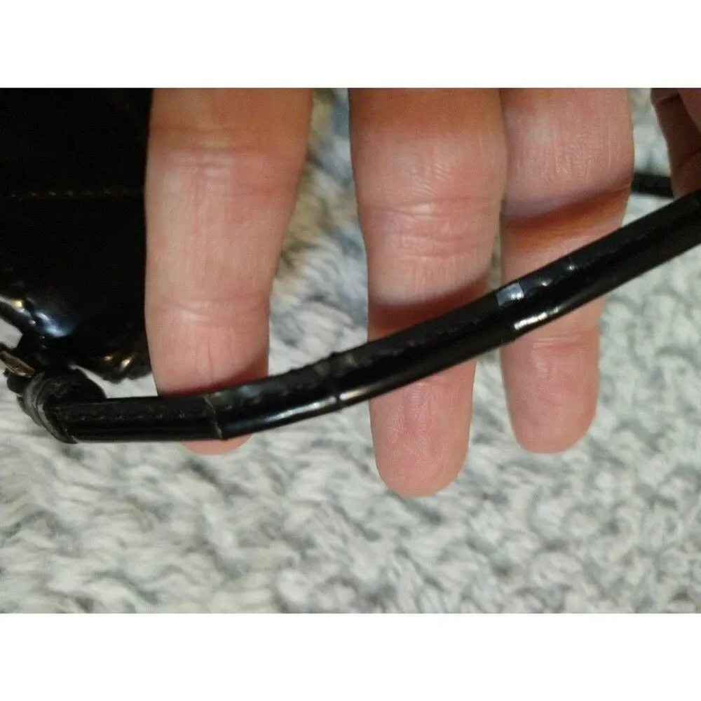 Coach Patent Leather Wristlet Black Y2k